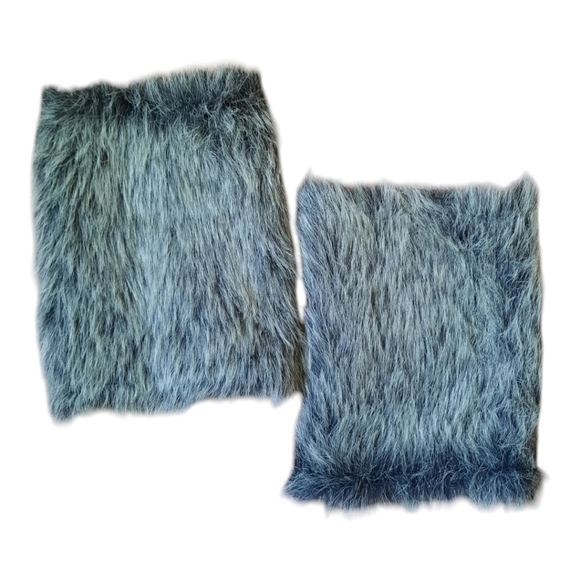 Muk Luks reversible faux fur Southwestern Aztec sweater boot covers/leg warmers - Picture 7 of 7